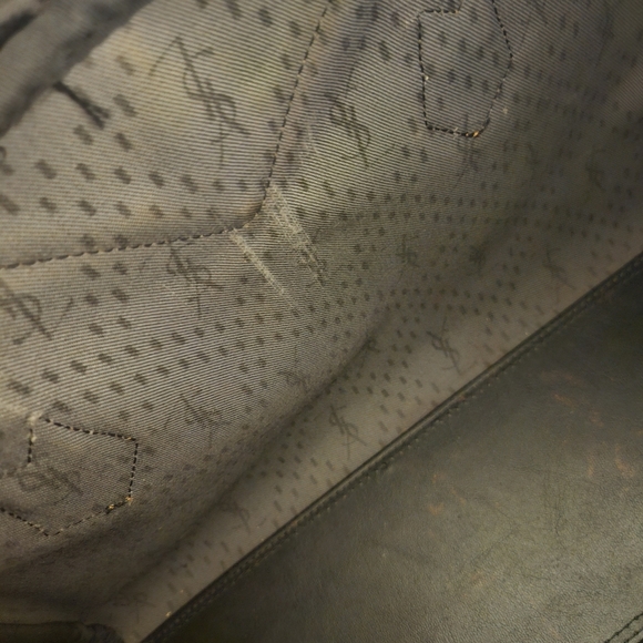 Yves Saint Laurent Vintage Woven Canvas Boston Bag - Picture 4 of 15